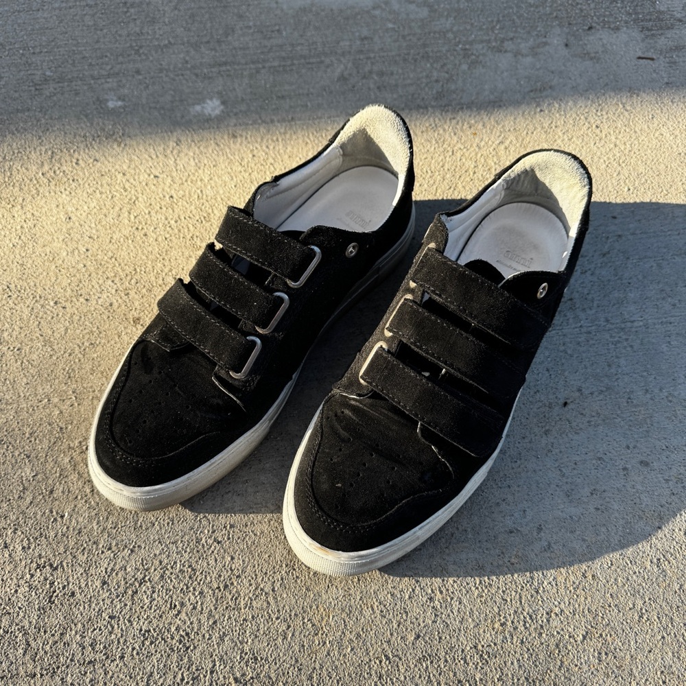 AMI PARIS Black Suede Men's Sneakers (Size 44)